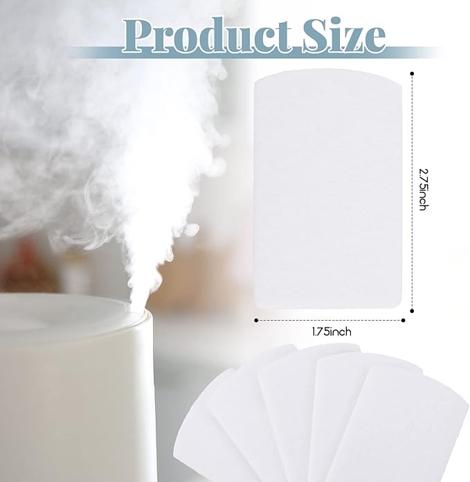 20 Pack Aroma Pads Aromatherapy Diffuser Unscented Refill Pads for Essential Oils Replacement Humidifier Oil Pads Pluggable Humidifier Replacement Filter for Use