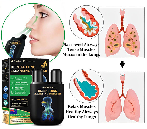 🎉✅Official Store:Ourlyard™ Herbal Lung Cleansing Inhaler (💝 Cough, wheezing, shortness of breath, sputum, stuffy nose, bronchitis, bronchitis, allergy symptoms, lung discomfort💝)